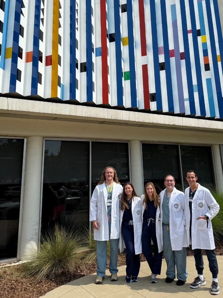 Drs. Cole Garrison, Emily Scircle, Elizabeth Van Swol, Tanner Nelson, and Tyler Whitaker