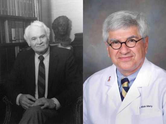 Headshots of J. Jack Kirschenfeld, M.D., and Wickliffe J. Many, M.D.