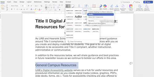 Screenshot of Microsoft Word.
