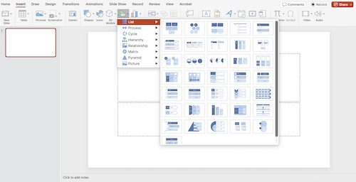Screenshot of Microsoft PowerPoint.