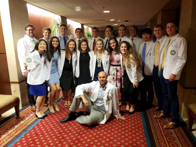 Oparil LC celebrating at white coat ceremony