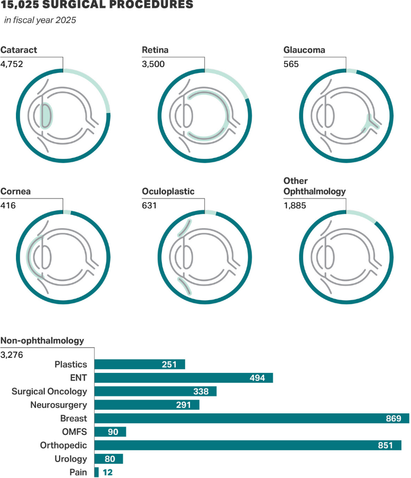 surgeries by type 2025