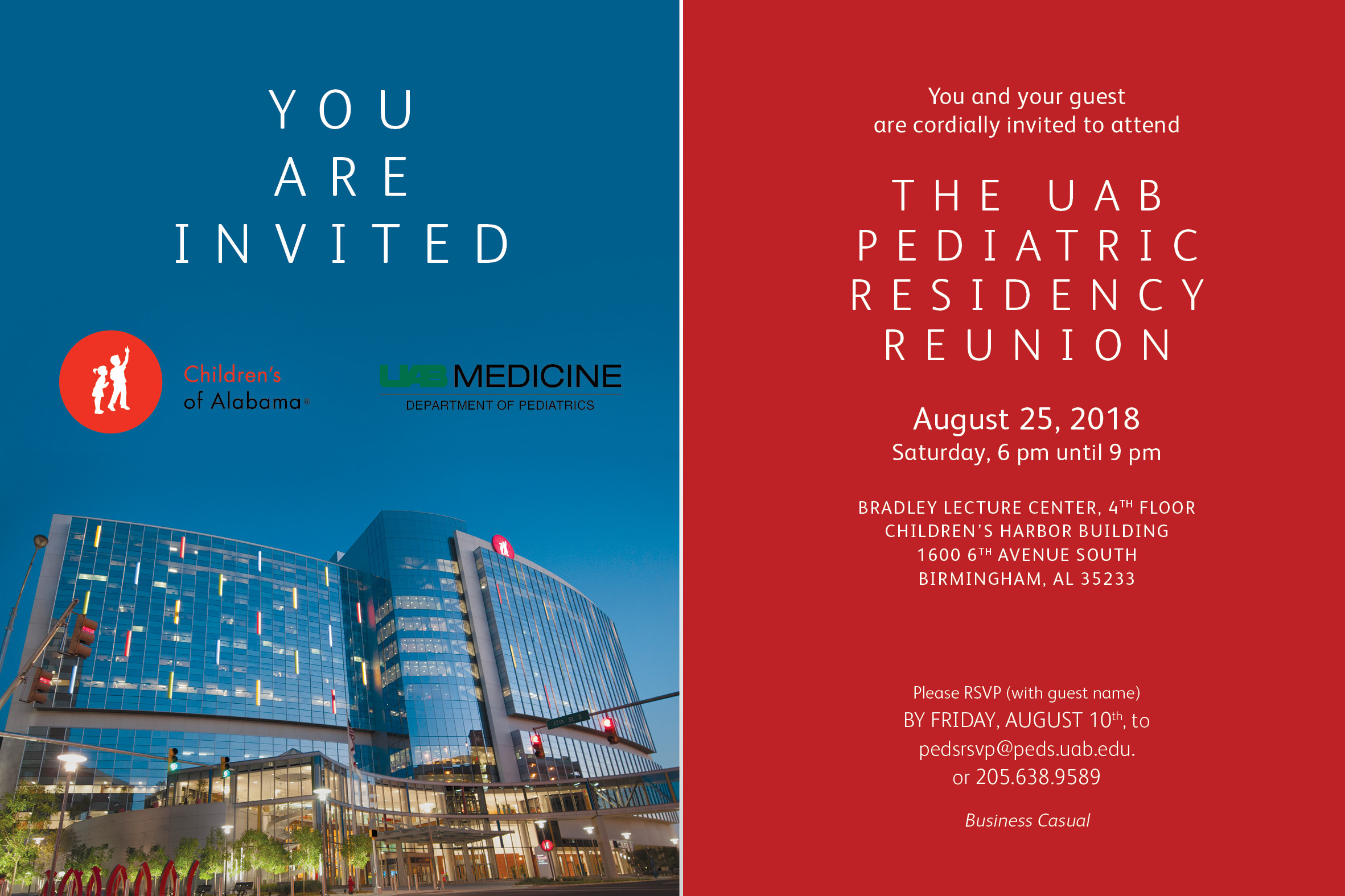 Residency Reunion Invitation 2018