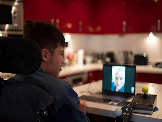 man at desk