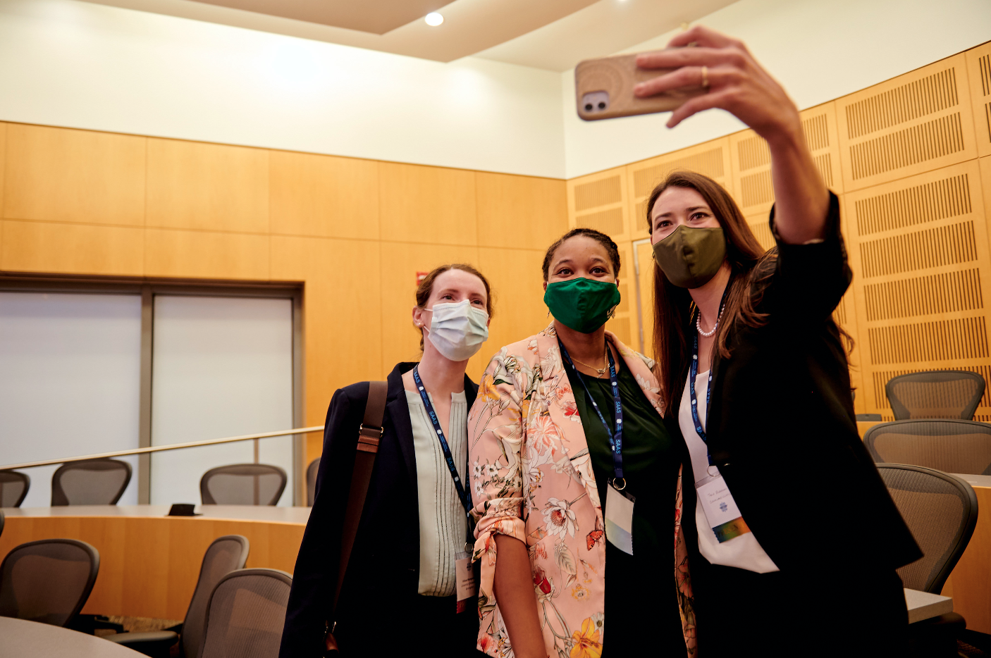 Trainees taking a selfie