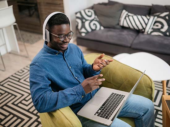 Guy on Computer Steam