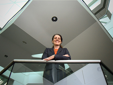 Environmental shot of Dr. Mirjam-Colette Kempf, PhD, MPH (Professor, Nursing and Health Behavior), 2013.