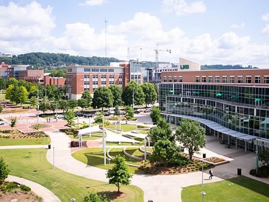 Stream Hill campus green