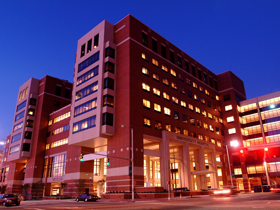 Stream Hospital at night