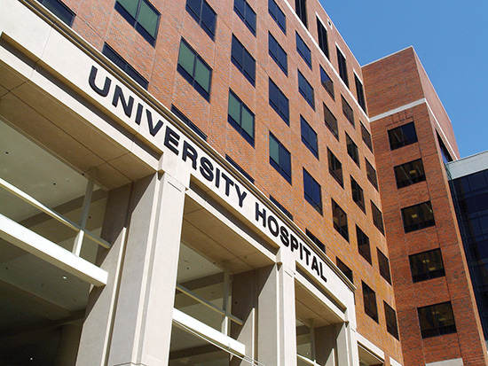 Exterior shot of UAB Hospital