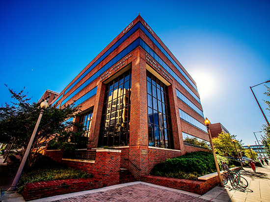 Exterior of Civitan International Research Center, 2017.