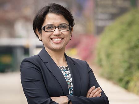 Environmental head shot of Dr. Samiksha Raut, PhD (Assistant Professor, Biology), 2018.