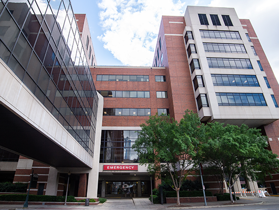 inside hospital exterior