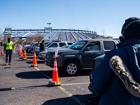 Cars waiting at during the 15 minute observation period