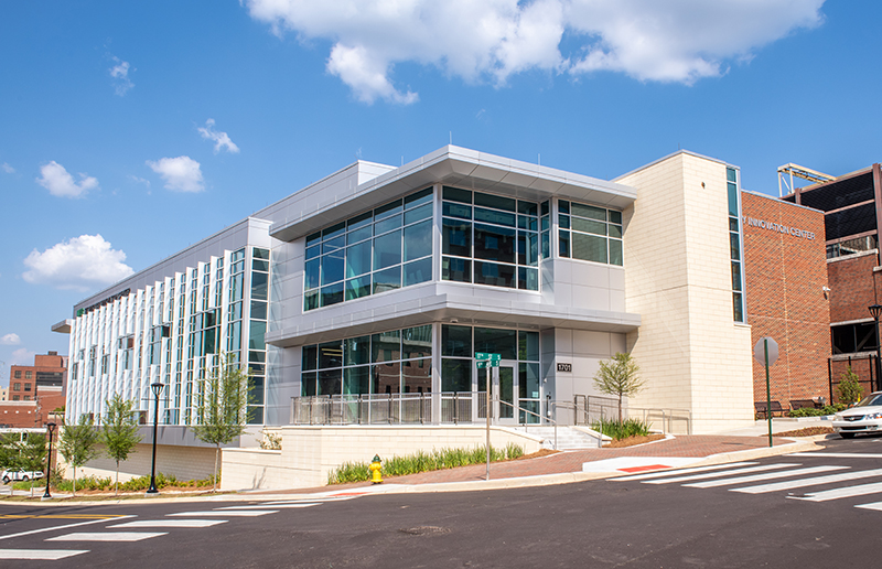 The new Technology Innovation Center, which opened this spring and replaces the Rust Computer Center, is located at 17th Street South and Ninth Avenue on the site of the former Ninth Avenue Office Building.