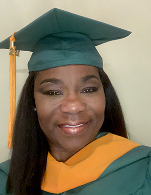 Ramona Bonner in her cap and gown. 