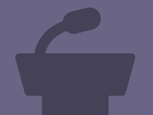 events podium reporter icon