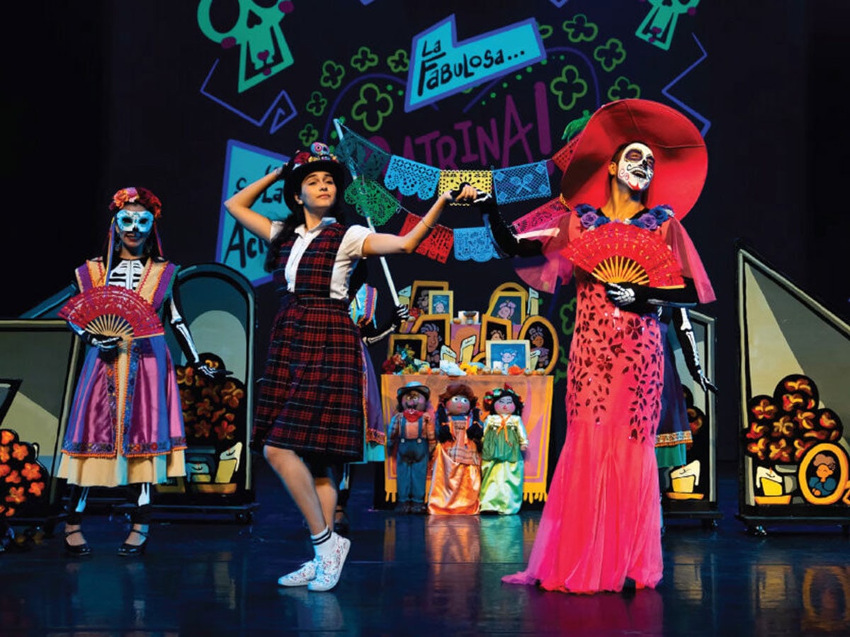 Actors in costume on stage