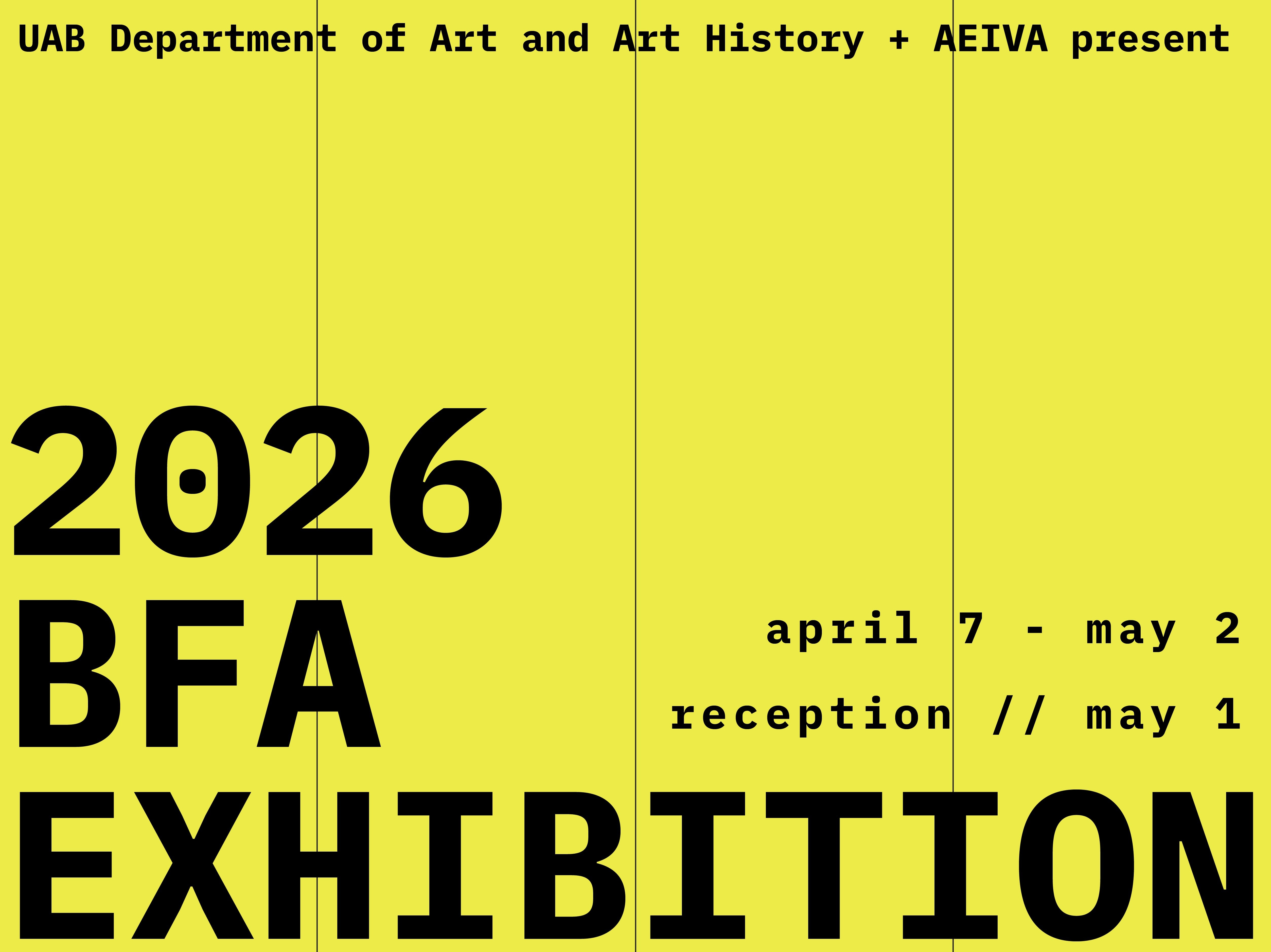 2026 BFA Exhibition Graphic