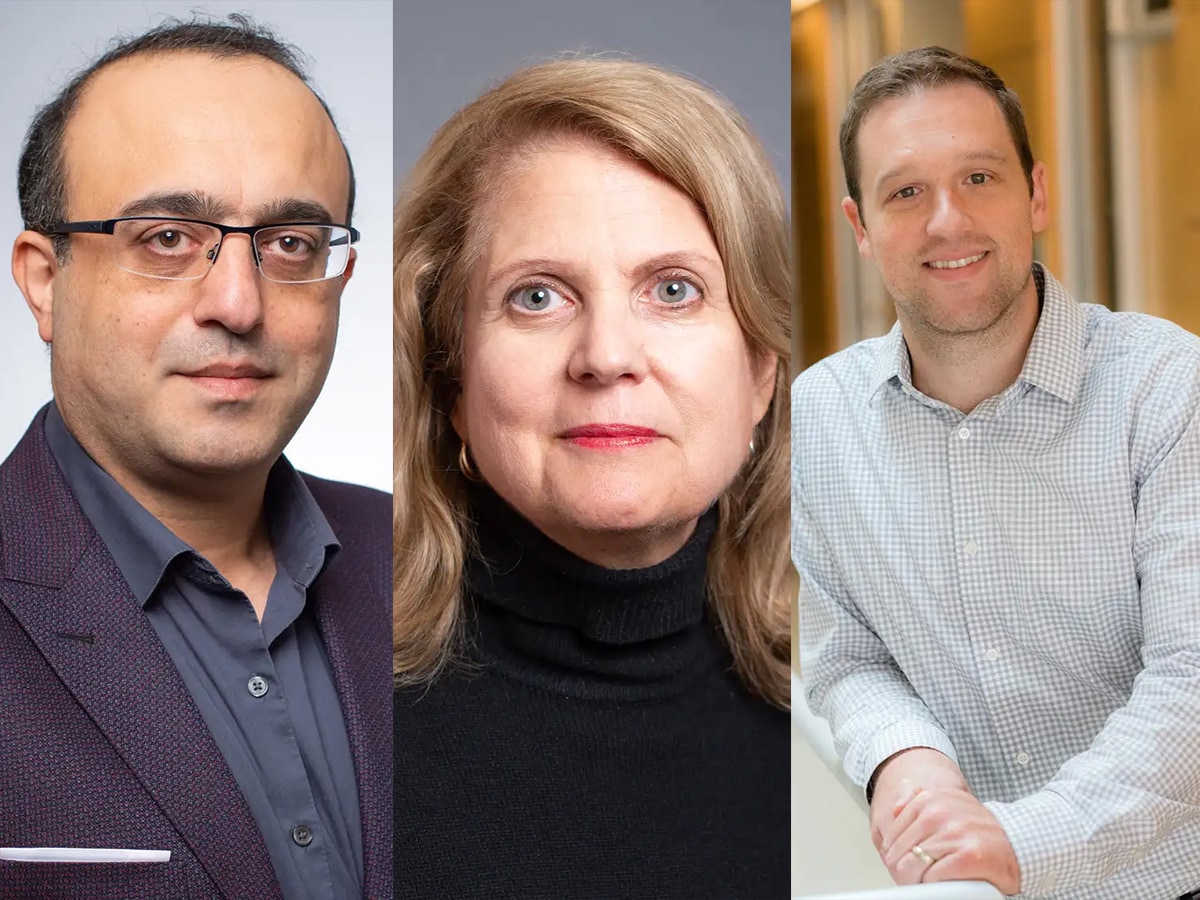 Headshots of S. Abdollah Mirbozorgi, Ph.D., Wendy Demark-Wahnefried, Ph.D. and  Benjamin Larimer, Ph.D.