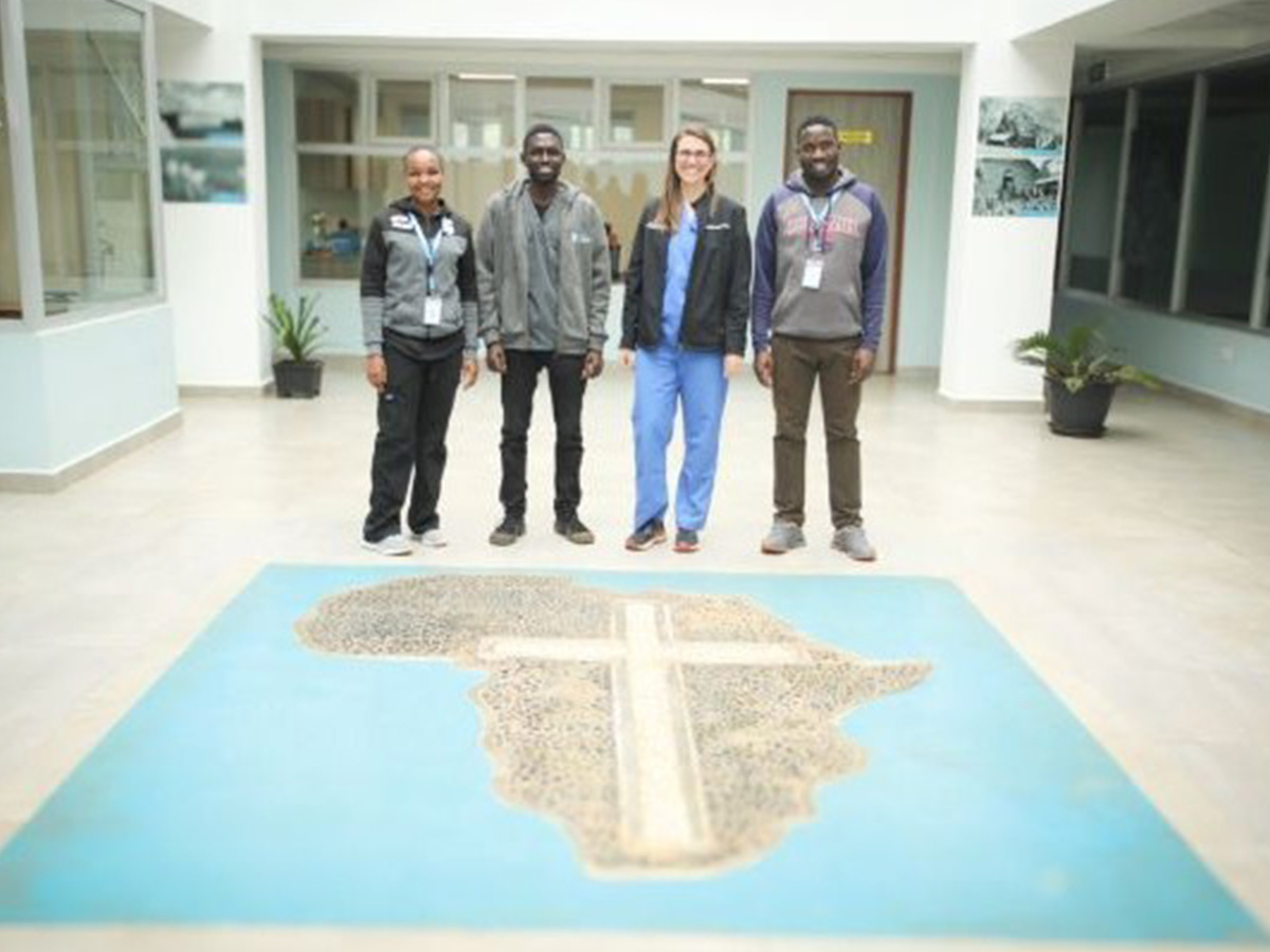 Juliana Coleman, Ph.D., assistant professor in UAB's Department of Neurology, in Kenya with residents in Kijabe.
