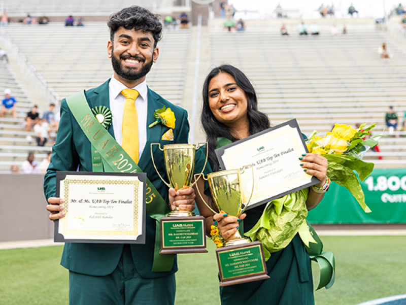 New Mr. and Ms. UAB 2025 are Rakshith Ramdas and Samanvi Vootukuri