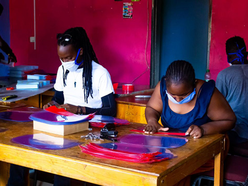 Doctor raises money to create and distribute thousands of face shields in Zambia