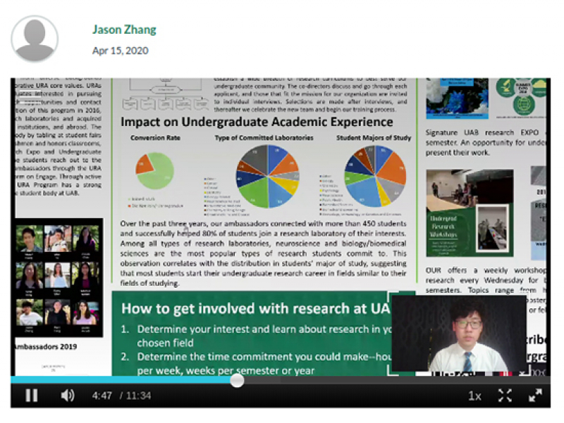 Student research and service learning highlighted at UAB’s first virtual Spring Expo