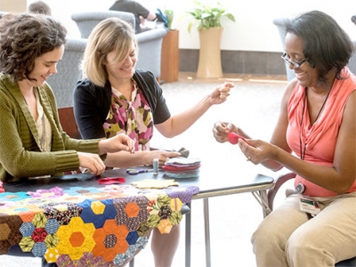 Lifesaving scrubs repurposed as art to celebrate UAB Women and Infants Center anniversary