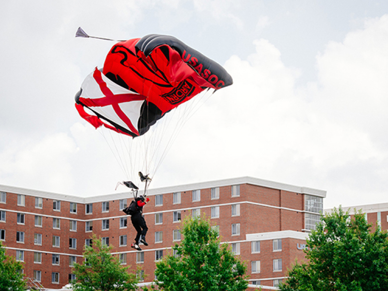 Black Daggers’ aerial display honored UAB health care workers