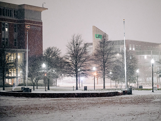 A winter wonderland on UAB’s campus