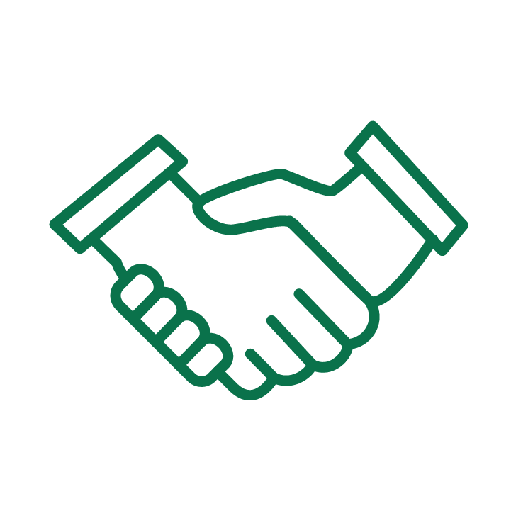 Icon of a handshake.
