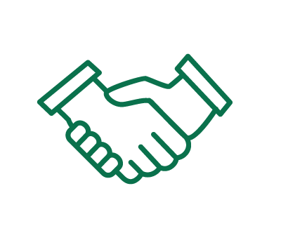 Icon of a handshake.
