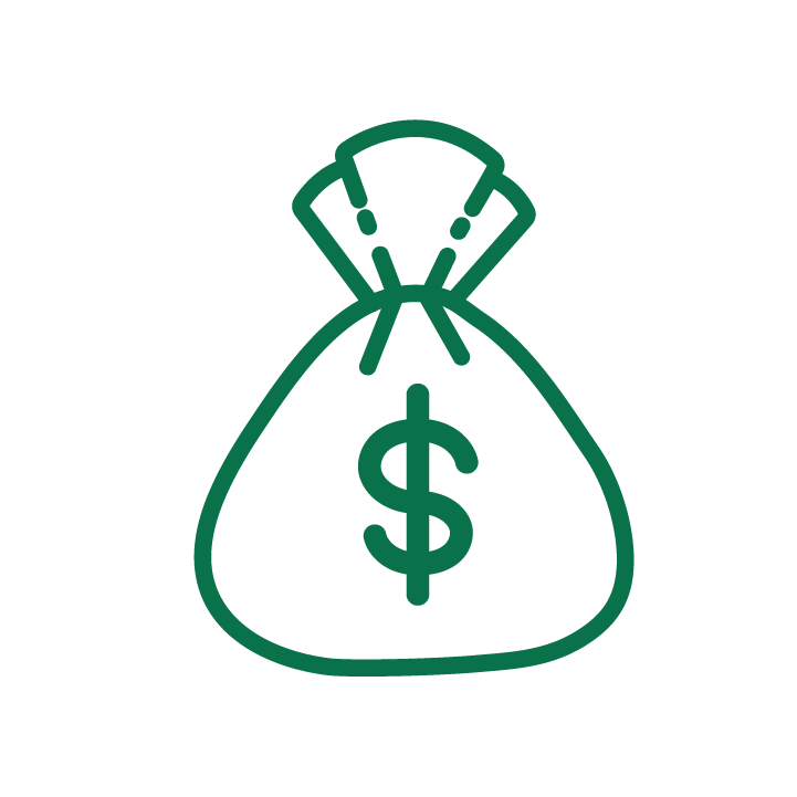 Icon of a bag of money.