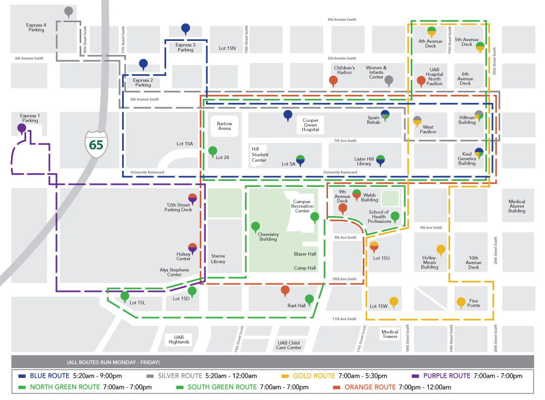 Blazer Express map 12.16 New Routes