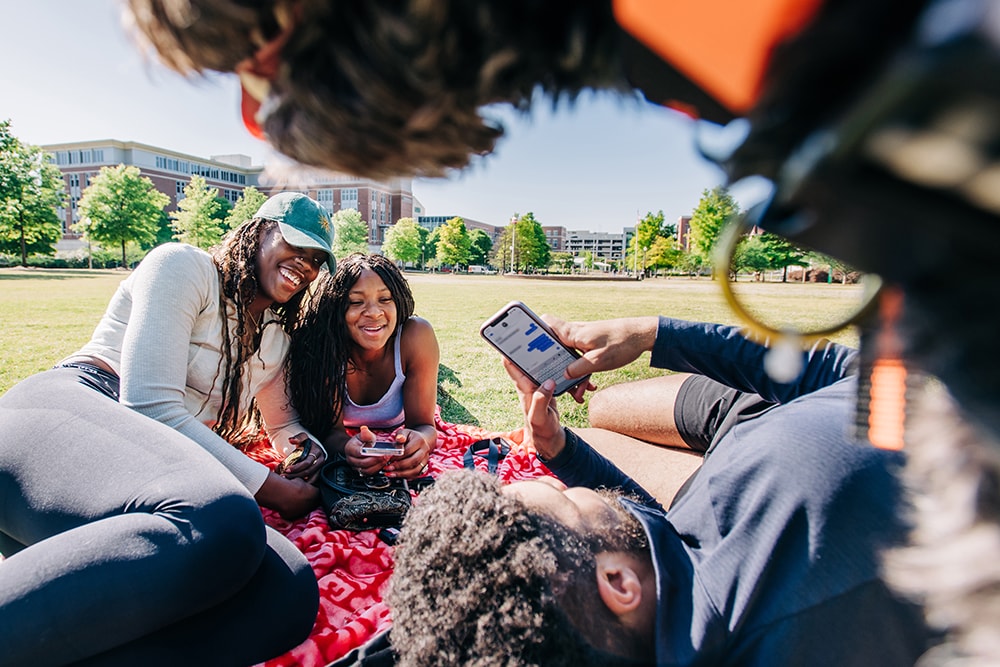 AKM Campus Green with Dog