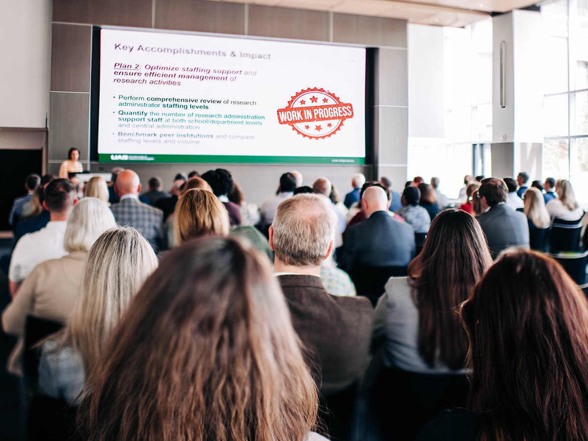 Attendees at the Research Strategic Initiative town hall on March 19, 2026