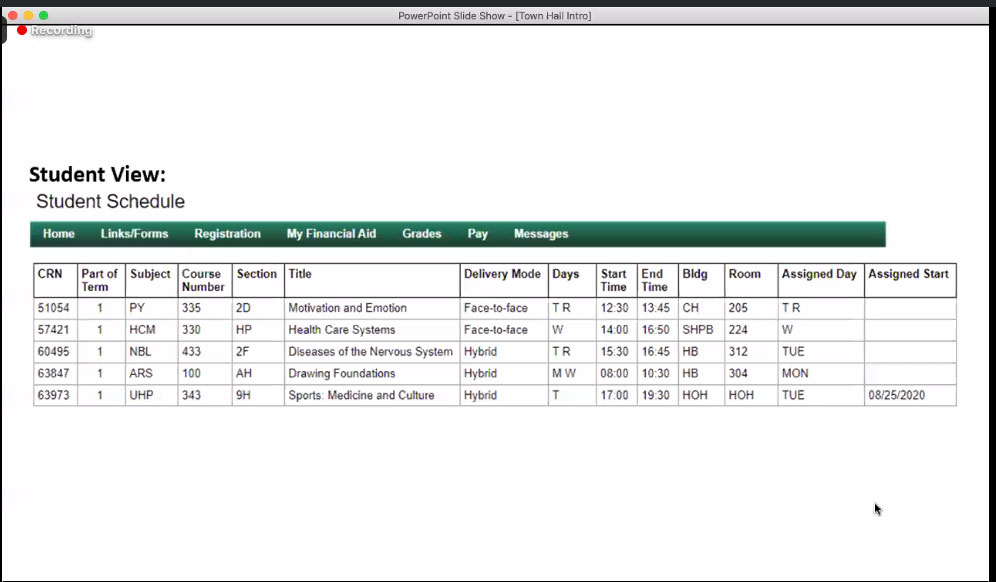 rep fac town hall student schedule 1000px