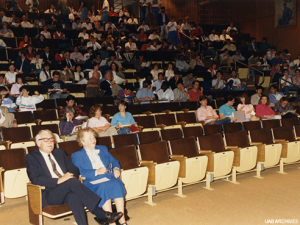 Once host to a Nobel Laureate, Spain Auditorium now is the site for appointment-only COVID-19 vaccinations