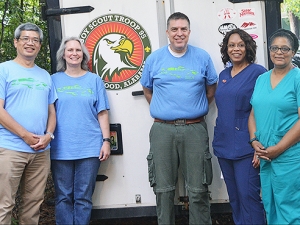 Volunteers get outside with scouts