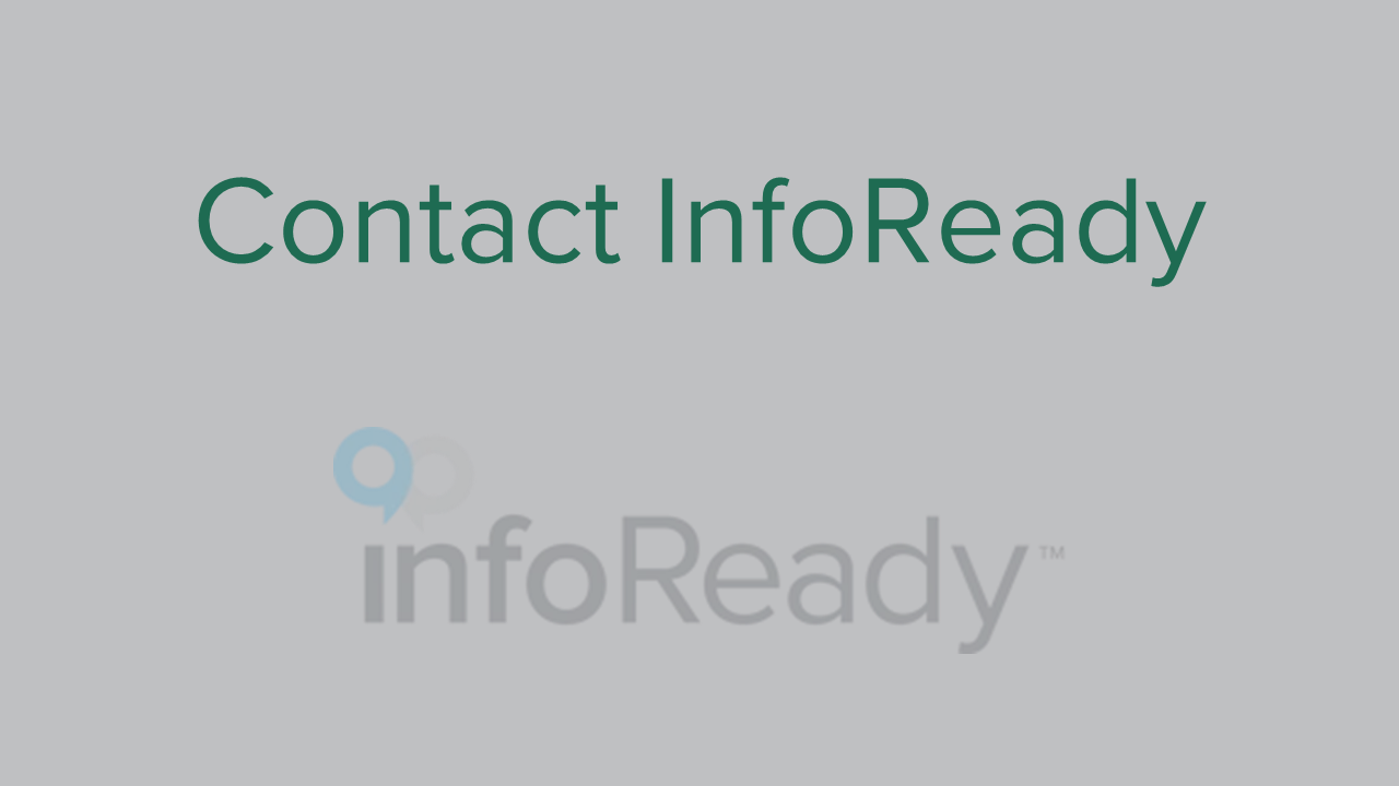 InfoReady Support