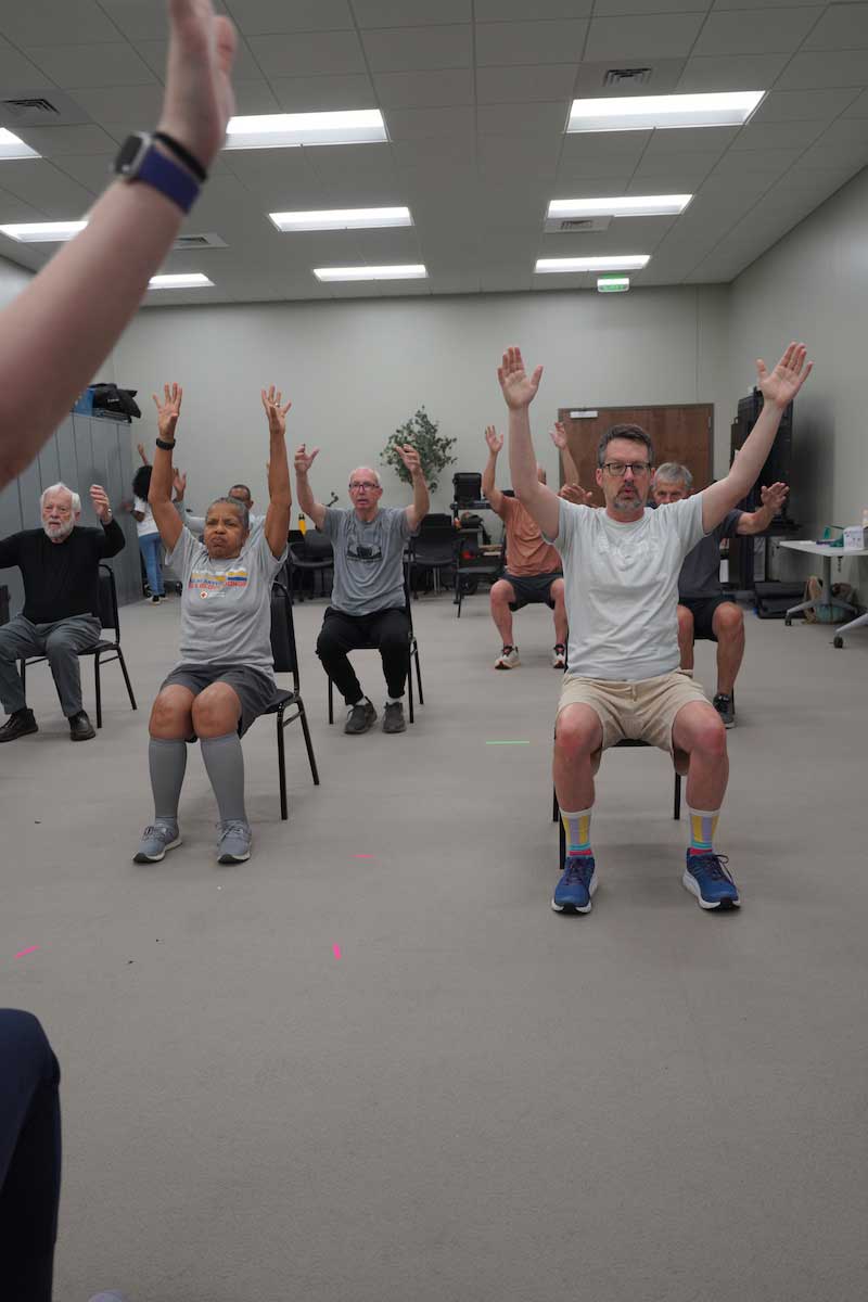 A gourp of people at Parkinson’s exercise class
