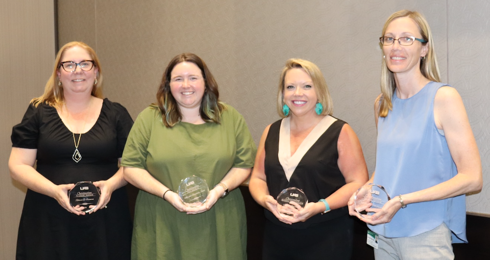 Chapleau with her fellow UAB Outstanding Advisor Award winners.