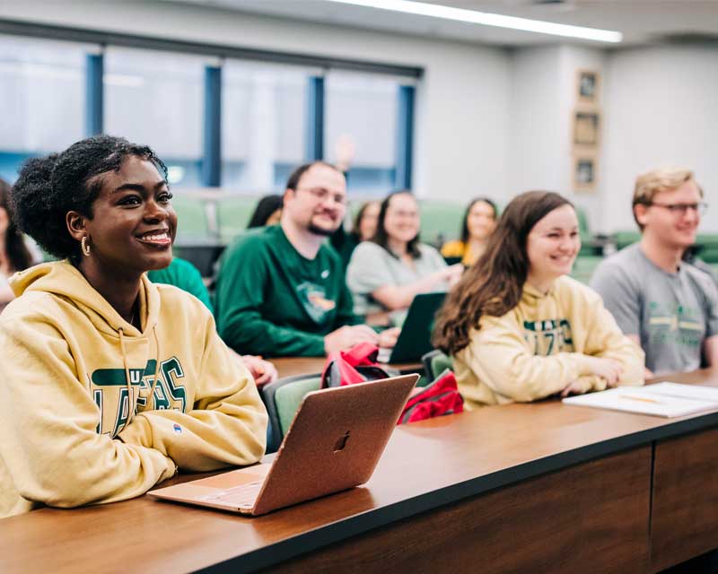 SOPH undergrad students in a classroom. 