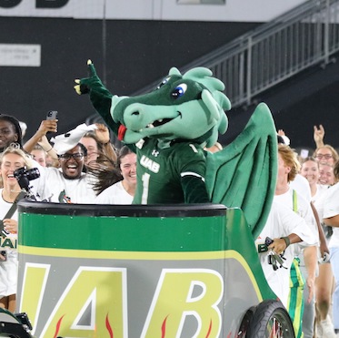 Blaze the Dragon in this wagon at the first year run out