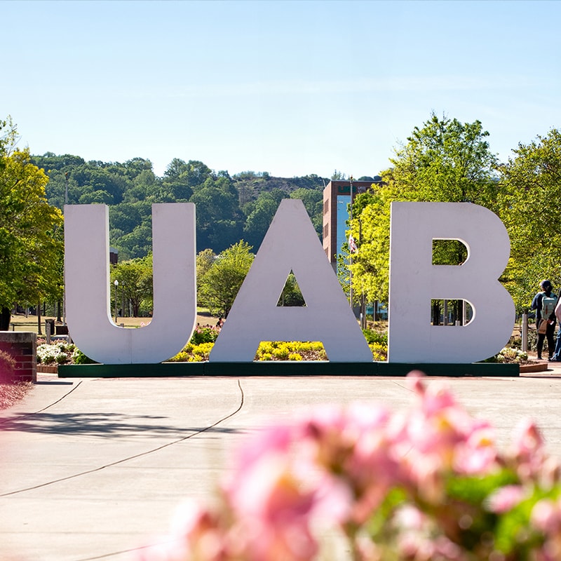 UAB Letter sign