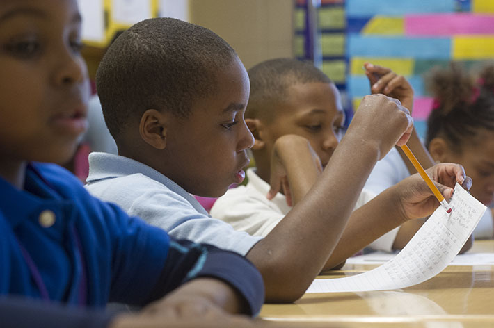 Inglenook Elementary students in the Writing in Birmingham service learnign project