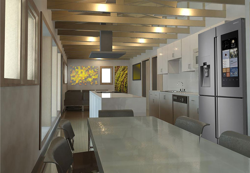 Rendering of Solar Decathlon house interior