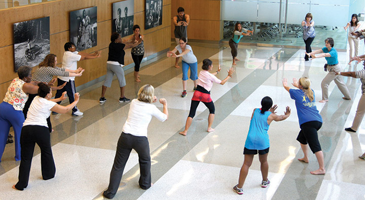 Photo of yoga class