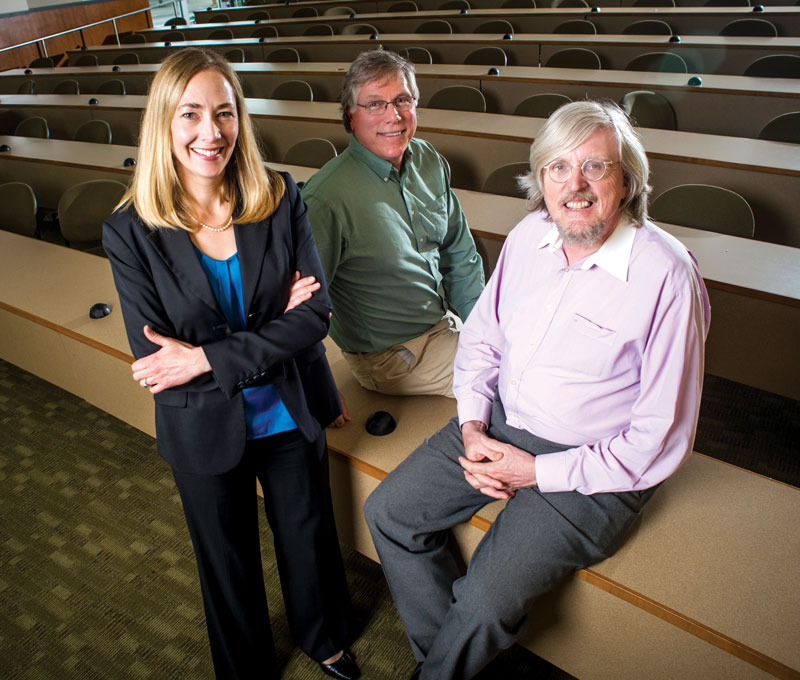 Photo of Tina Kempin Reuter, Douglas Fry, and Peter Verbeek